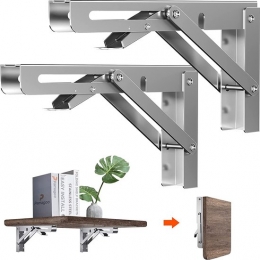 OpklapbarePlankbeugelsRoestvrijstaal-8inch-2stuks