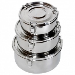 BasicNature-StainlessSteelFoodContainer-Bewaarbakjemaat15lgrijszwart