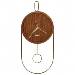Beliani-SIERRE-Wandklok-Donkerbruin-MDF