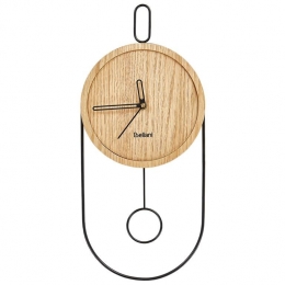 Beliani-SIERRE-Wandklok-Lichtbruin-MDF