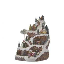 LuVilleKerstdorpMiniatuurSkipiste-L33xB31xH46cm