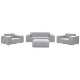 Beliani-ROVIGO-Loungesetvoor5-Lichtgrijs-Polyester