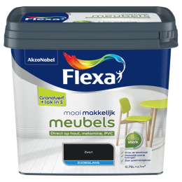 FlexaMooiMakkelijkMeubelsZijdeglans-Zwart-075L