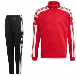 adidasSquadra21TrainingspakKidsRoodZwartWit