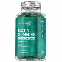 NatuurlijkeBiotine-5000mcg120Gummiesvoorhuidhaarennagels-MetVitamineC
