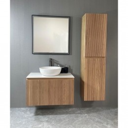 BadmeubelCasajoyBoldOnderkast80cmMetStrepenEikenMetTopbladWit