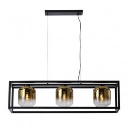 FreelightHanglampDentro3lichtsL110cmgoudglaszwart