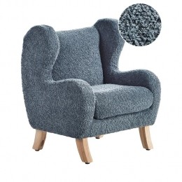 Beliani-FARUM-Kinderfauteuil-Donkerblauw-Boucl