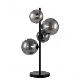 FreelightTafellampCalcio4lichtsH60cmexcl4xG9LEDrookglaszwart