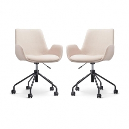 NolonNout-EefBureaustoelenSetvan2-Beige-Zwart