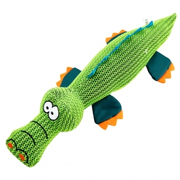 Honden-pluchespeelgoedMeshkrokodilgroen-blauw