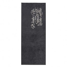 TapesoKeukenloperwasbaar-WakeupwithCoffee-zwart-60x150cm