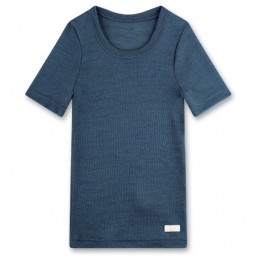 Sanetta-KidsT-Shirt12WoolSilkWool-Merino-ondergoedmaat152blauw