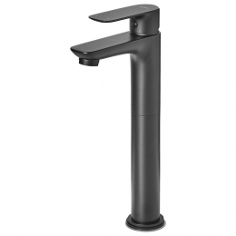 Beliani-CHIMBOTE-Wastafelkraan-Zwart-28cm-Messing