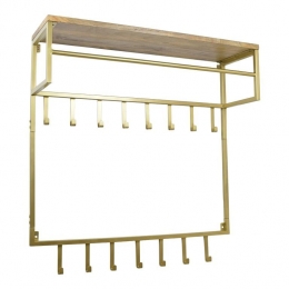 LOFT42PetriXLKapstok-15haken-Metaal-Goud-100x105x30