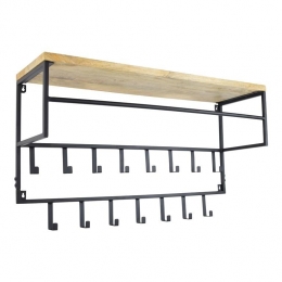 LOFT42PetriKapstok-15haken-Metaal-Zwart-100x57x30