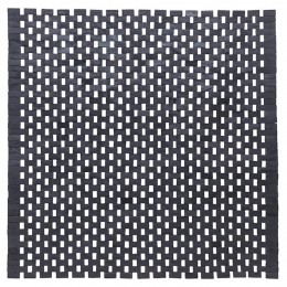 BadmatSealskinWoodblock60x60cmTeakZwart