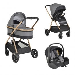 CangarooHydraGrey3-in-1KinderwagenIncli-SizeAutostoel