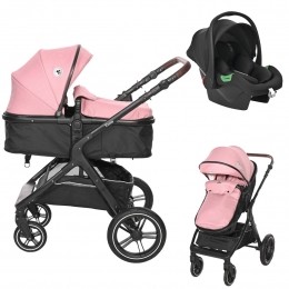 LorelliViolaPink3-in-1CombiKinderwageninclSpiritAutostoel
