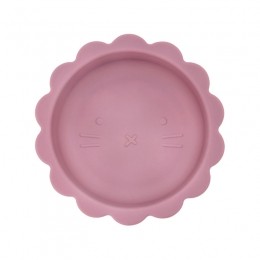 Dutsi-WelpjeSerie-SiliconenBabykommetje-LeeuwenOntwerp-350ml-Oudroze