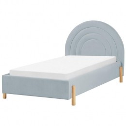 Beliani-ANET-Bed-Lichtblauw-90x200cm-Fluweel