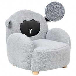 Beliani-ULA-Kinderfauteuil-Grijs-Boucl