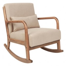 Beliani-SKOVDE-Schommelstoel-Beige-Stof