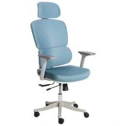 Beliani-VISCOUNT-Bureaustoel-Blauw-Polyester