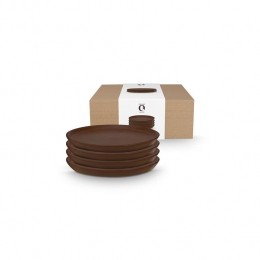 vtwonen-Ontbijtborden-Bruin-Keramiek-17cm-Serviessetvan4
