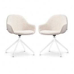 NolonNola-MaeDraaibareEetkamerstoelenBouclBeige-Wit-2x
