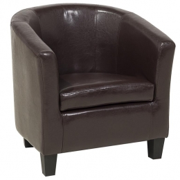 Beliani-BORWICK-Fauteuil-Bruin-Kunstleer