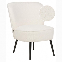Beliani-VOSS-Fauteuil-Gebrokenwit-Boucl