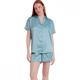 PyjamasnachthemdenAdmasPyjamasatijnenslipebroekshirtDotsLace