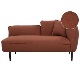 Beliani-CHEVANNES-Chaiselongue-Donkerrood-Boucl