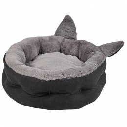 Beliani-KEPEZ-Dierenbed-Donkergrijs-Polyester