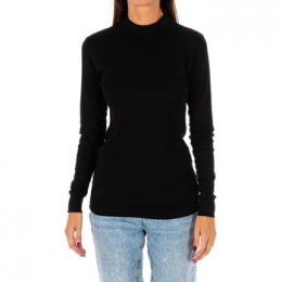 T-ShirtLangeMouwKissesampLove1625-M-NEGRO