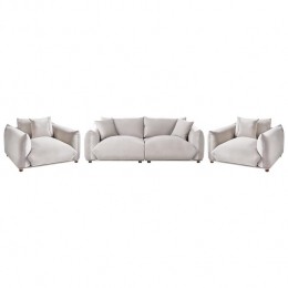 Beliani-LUVOS-Bankenset-Taupe-Fluweel