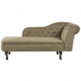 Beliani-NIMES-Chaiselongue-Olijfgroen-Rechtszijdig-Fluweel