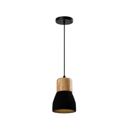 QUVIOHanglamplangwerpigbetonmethoutzwart-QUV5144L-BLACK