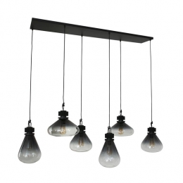 Steinhauer-Flere-hanglamp6lichts-smokeglas
