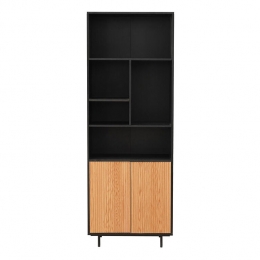 Bronx71WandkastBradleyzwartblankeiken80x220cm