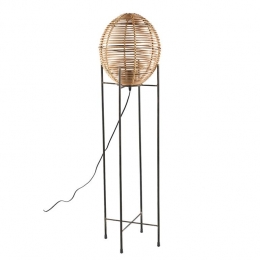 PTMDDorenaNaturalbamboevloerlampmetalenframe