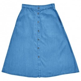 Mazine-WomensDenimMidiSkirt-RokmaatXSblauw