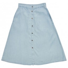 Mazine-WomensDenimMidiSkirt-RokmaatXLgrijs