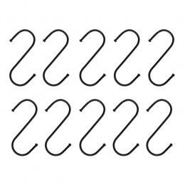 QUVIOOphanghaken-RVS-zwart-M-95cm-10stuks