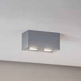 EulunaPlafondlampAraMaxivanaluminium2-lampsgrijs