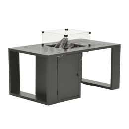 CozyLivingsfeerhaardexclglasSinescarbonblack130x70xH48-Gardenimpressions