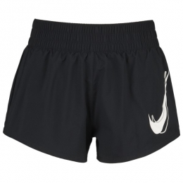 Nike-WomensOneSwooshDFMidLinedRunningShorts-HardloopshortmaatXLzwart