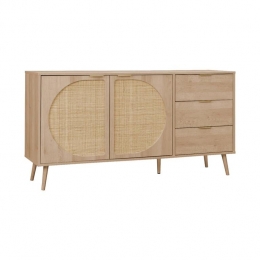 sweeek-2-deurs3-ladesdressoirinhout-enrietlook150cm