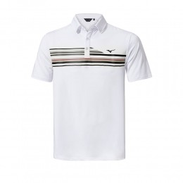 MizunoQDEliteStripePoloWitHerenMaatS